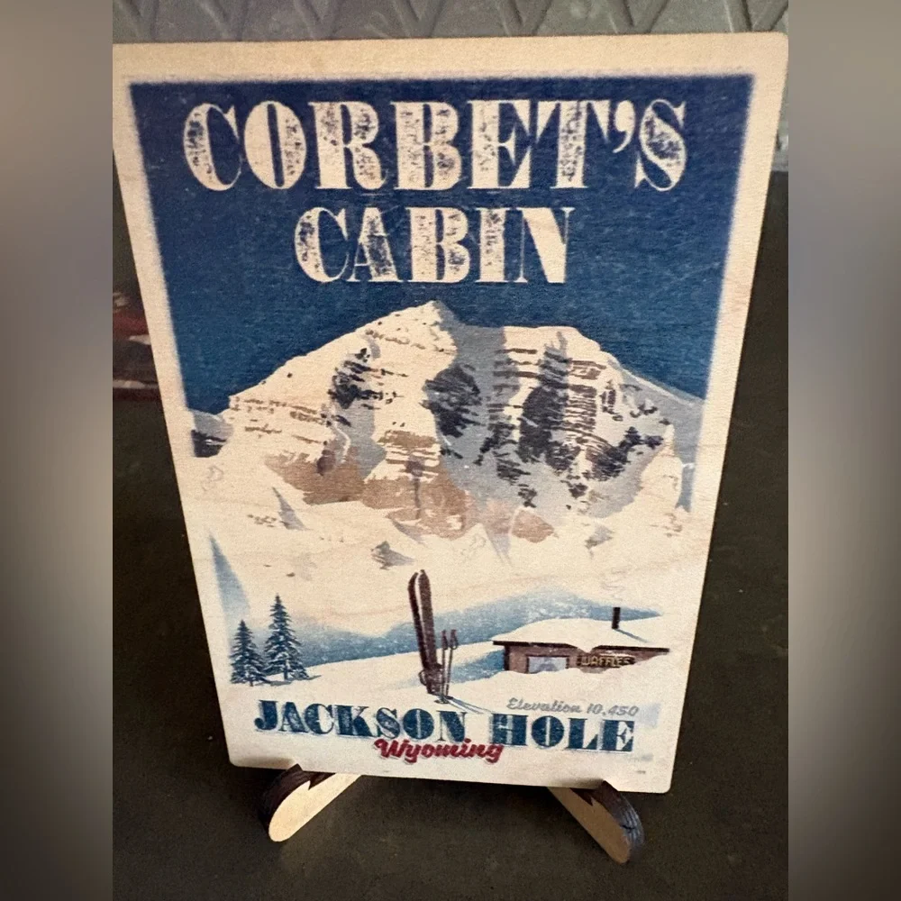 Lot Of Three Jackson Hole Wyoming Ski Resort Wooden Mailable Postcards Unique